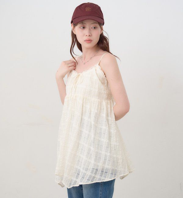  「【WEB先行】シアーチェックチュニック」|ドレス|