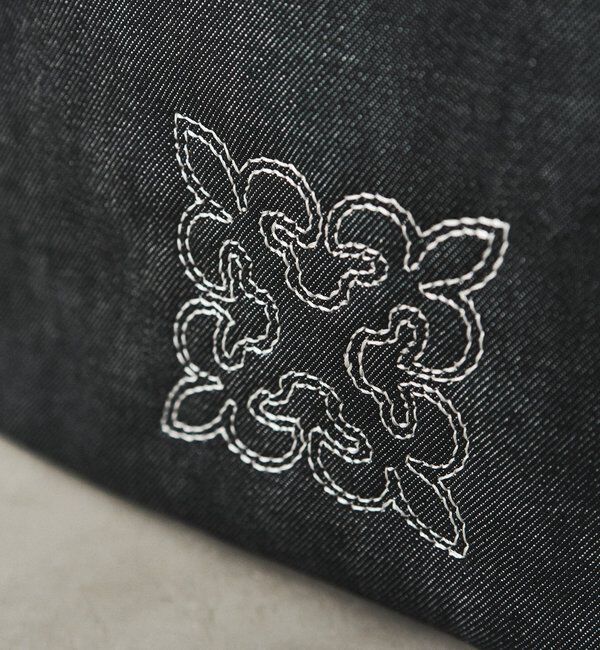  「【刺繍モノグラム】デニム2WAYミニボストンバッグ」|ボストンバッグ|