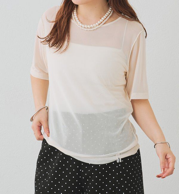  「チュールシアーTシャツ」|Tシャツ・カットソー|