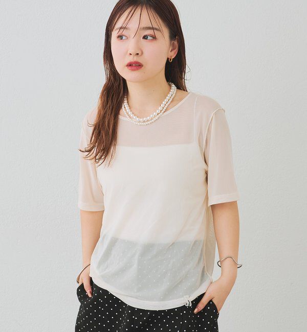  「チュールシアーTシャツ」|Tシャツ・カットソー|