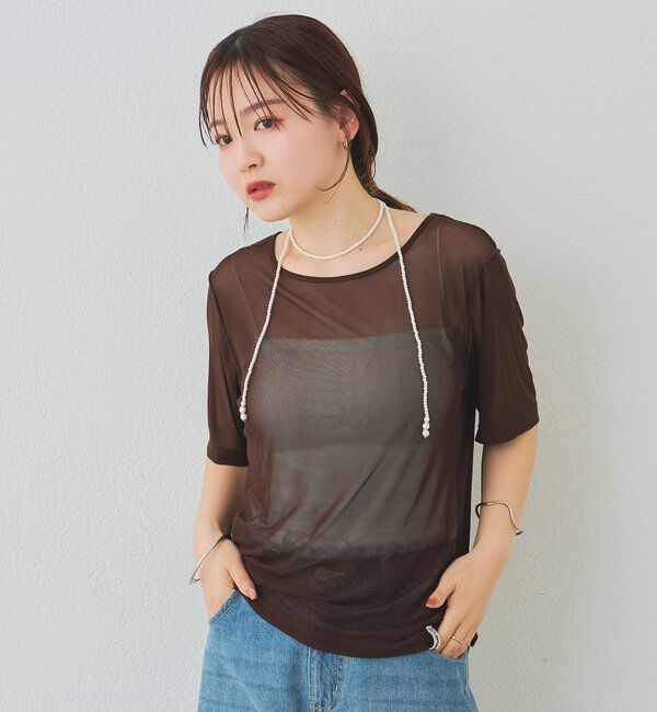  「チュールシアーTシャツ」|Tシャツ・カットソー|