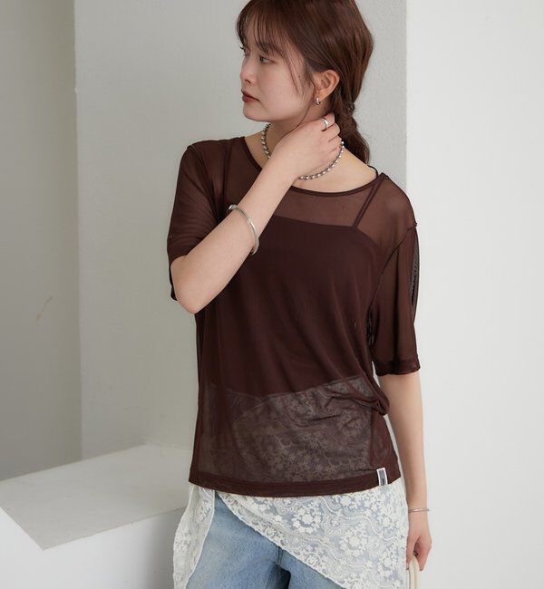  「チュールシアーTシャツ」|Tシャツ・カットソー|