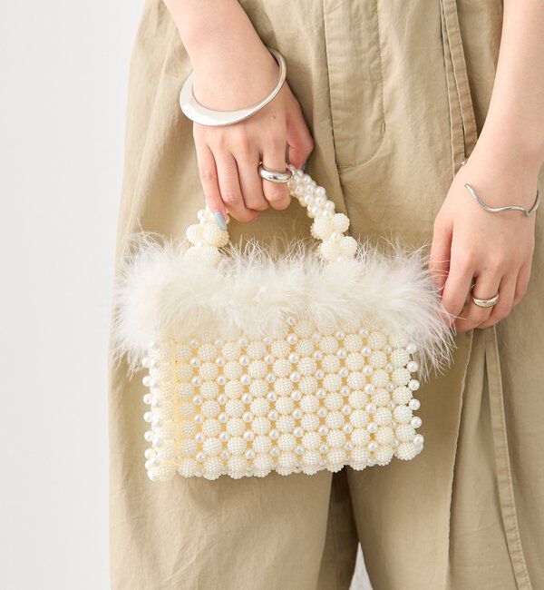 「フェザービーズハンドBAG」|トートバッグ|