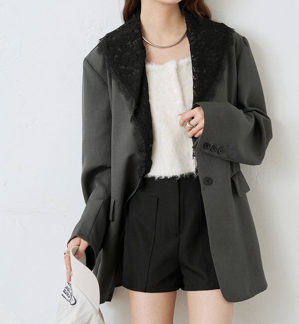  「レース襟付きBIGジャケット」|その他|