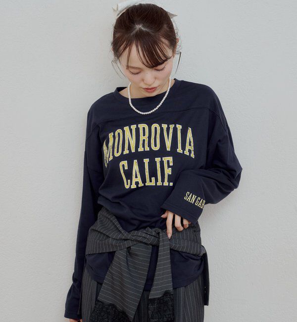  「カレッジロゴロンT」|Tシャツ・カットソー|ネイビー