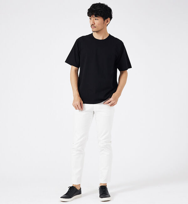 ABAHOUSE「【通年生地使用】シルケット天竺 半袖Tシャツ」|Tシャツ・カットソー|