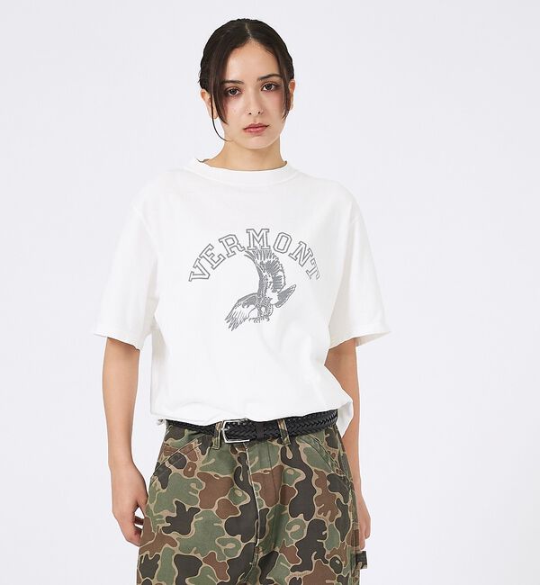 ABAHOUSE「【REMI RELIEF / レミレリーフ】SP加工 / VERMONT ロゴT」|Tシャツ・カットソー|