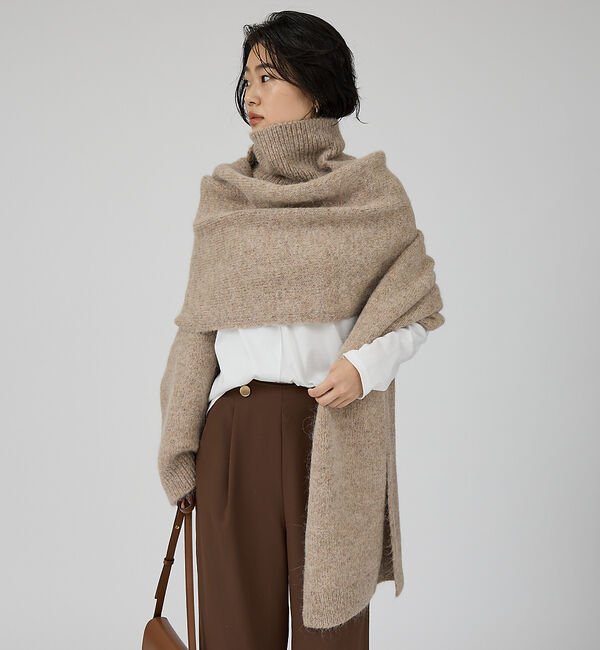 Rouge vif「【IRONING/アイロニング】high neck 2way muff ハイネッ」|ニット・セーター|