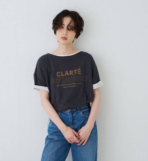Rouge vif「2WAYコットンリバーシブルロゴＴシャツ」|Tシャツ・カットソー|