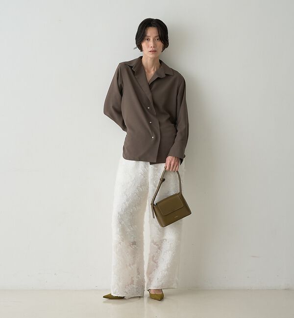 qualite「ドレープレギュラーシャツ」|シャツ・ブラウス|
