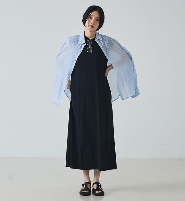 abahouse mavie「【接触冷感＆速乾】ヘンリーネック2WAYワンピース」|ワンピース|