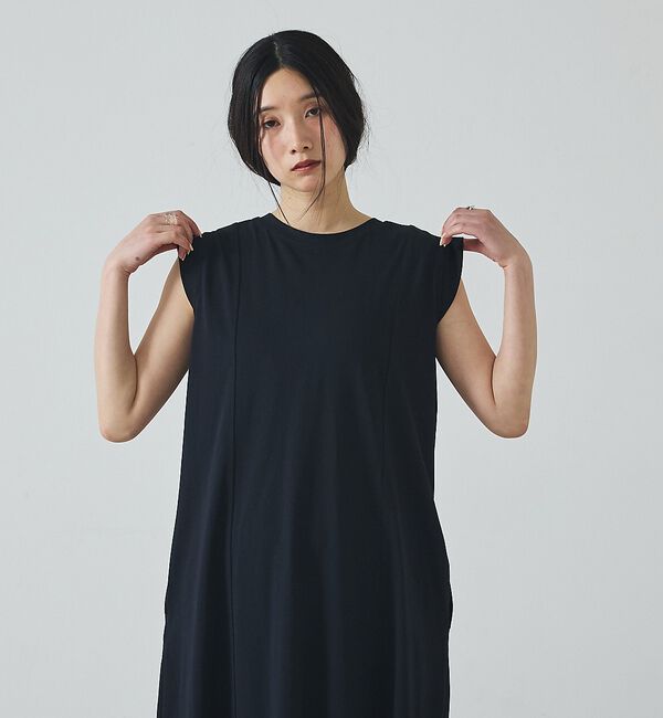 abahouse mavie「【接触冷感＆速乾】ヘンリーネック2WAYワンピース」|ワンピース|