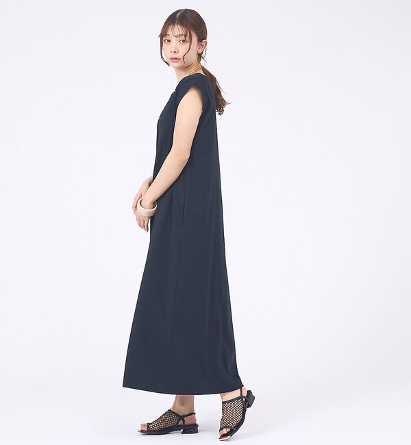 abahouse mavie「【接触冷感＆速乾】ヘンリーネック2WAYワンピース」|ワンピース|