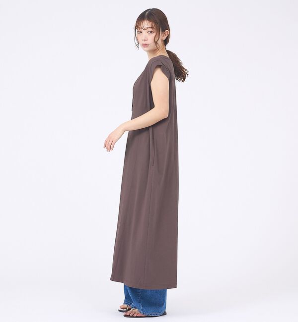 abahouse mavie「【接触冷感＆速乾】ヘンリーネック2WAYワンピース」|ワンピース|