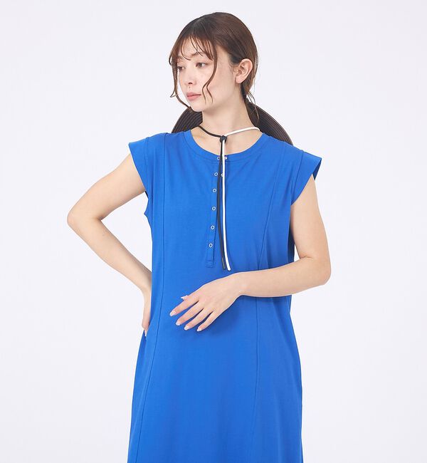abahouse mavie「【接触冷感＆速乾】ヘンリーネック2WAYワンピース」|ワンピース|