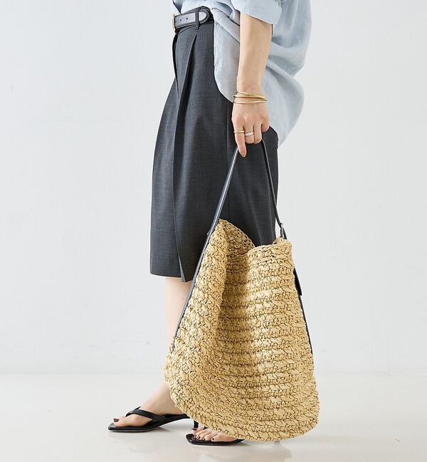 The Store by C' 「【TOTEME】Belted paper raffia tote bag／トート」|トートバッグ|