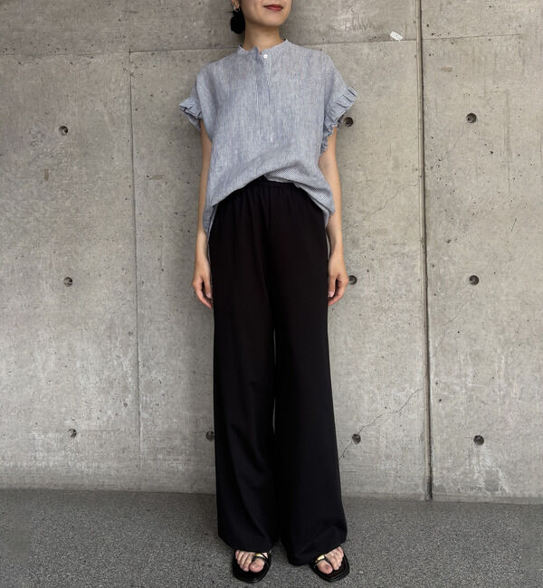 Liesse「《定番》リネンギャザースリーブブラウス」|シャツ・ブラウス|