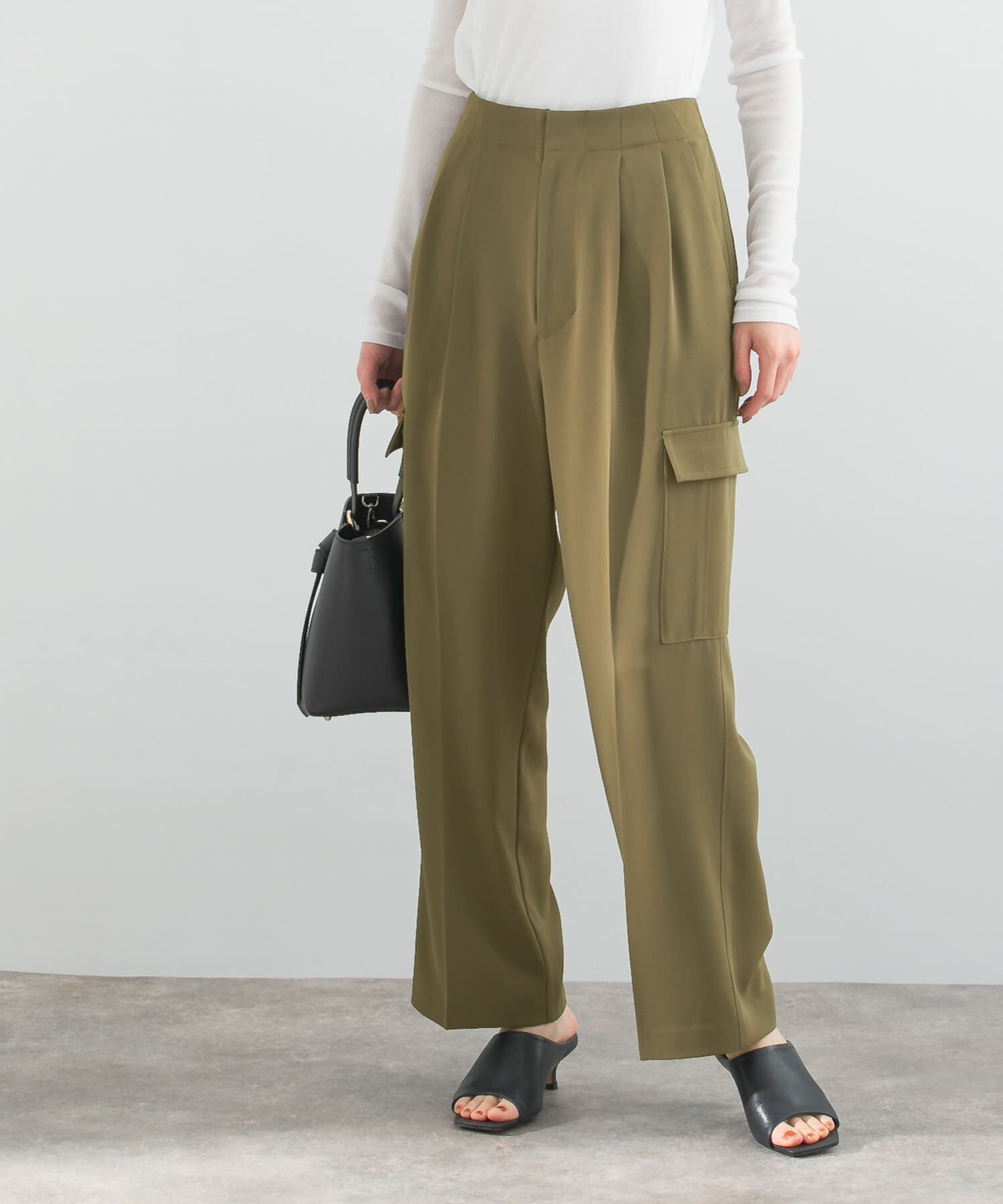 URBAN RESEARCH ROSSO「センタープレスカーゴパンツ」|その他|カーキ