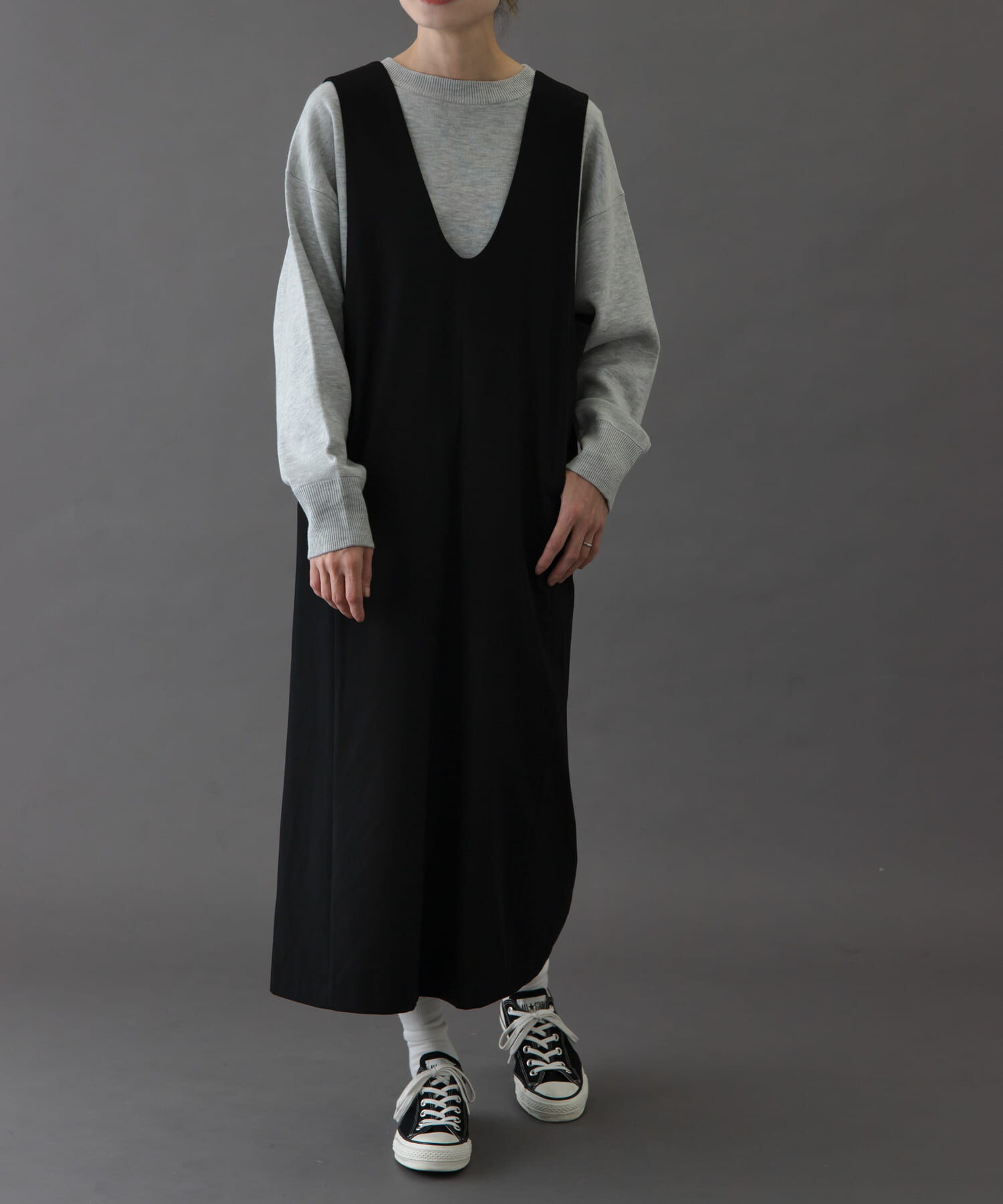 URBAN RESEARCH DOORS「FORK&SPOON　ウールライクジャンパースカート」|ワンピース|