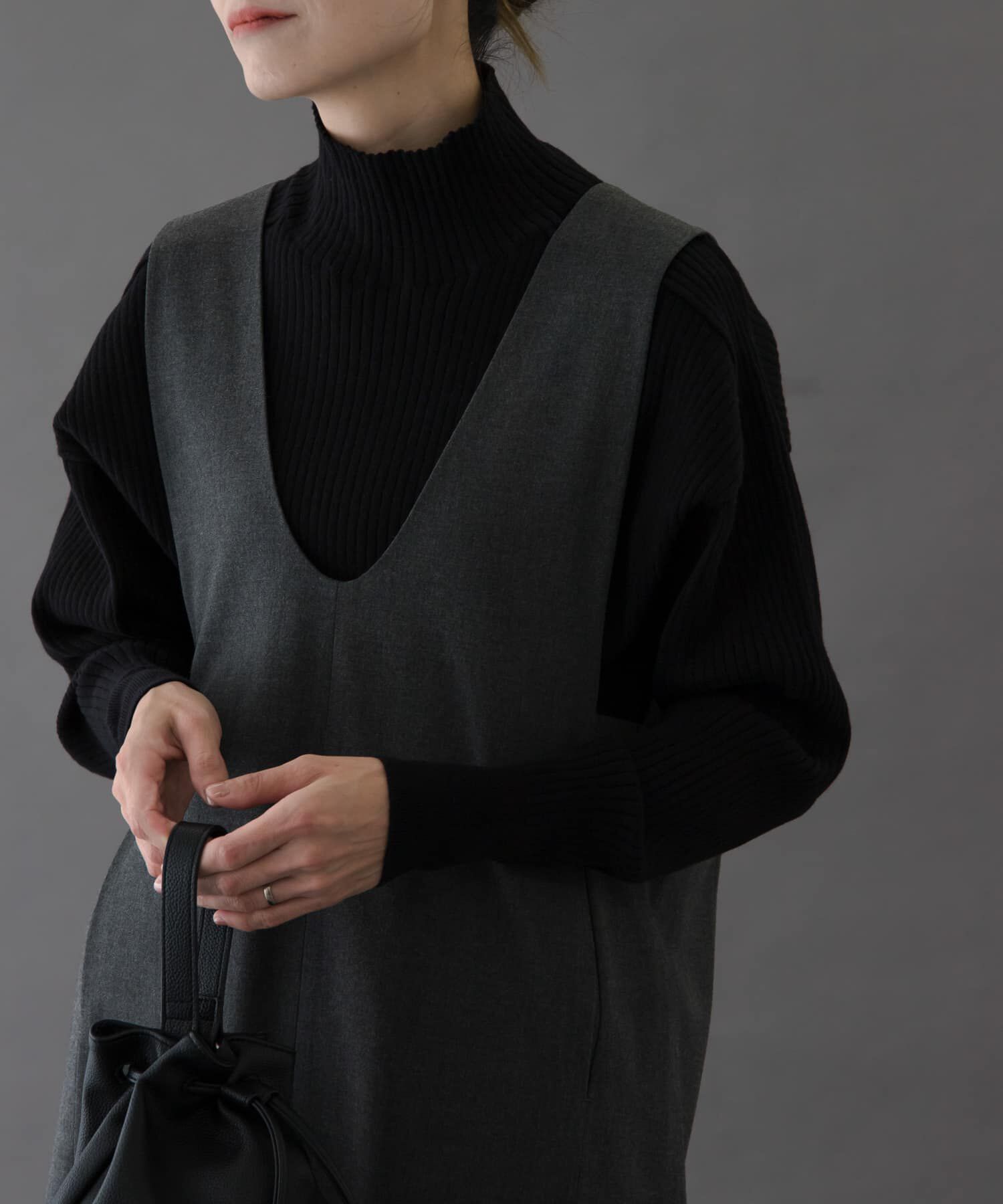 URBAN RESEARCH DOORS「FORK&SPOON　ウールライクジャンパースカート」|ワンピース|
