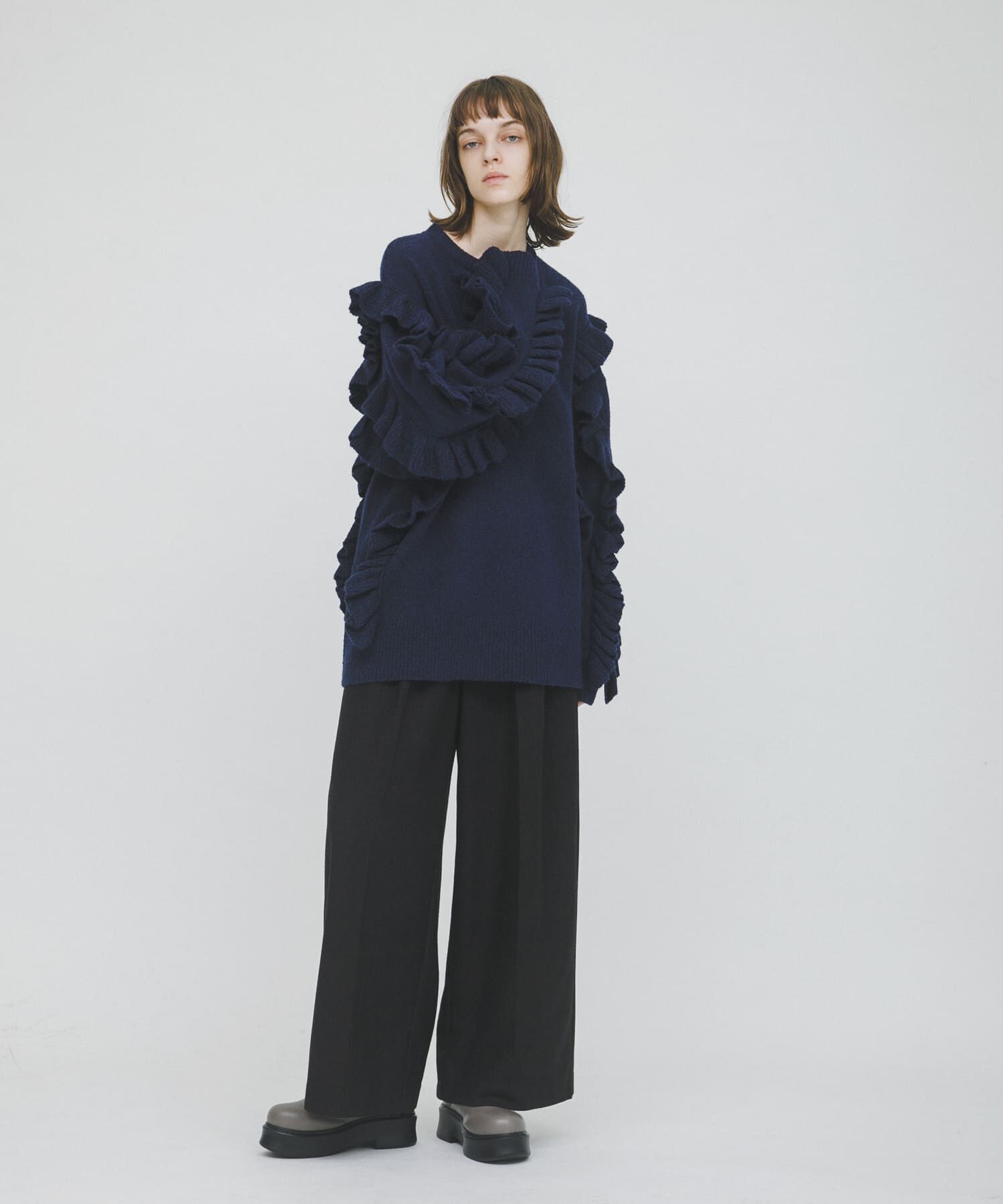 LAATO「straight wide tuck pants」|その他|
