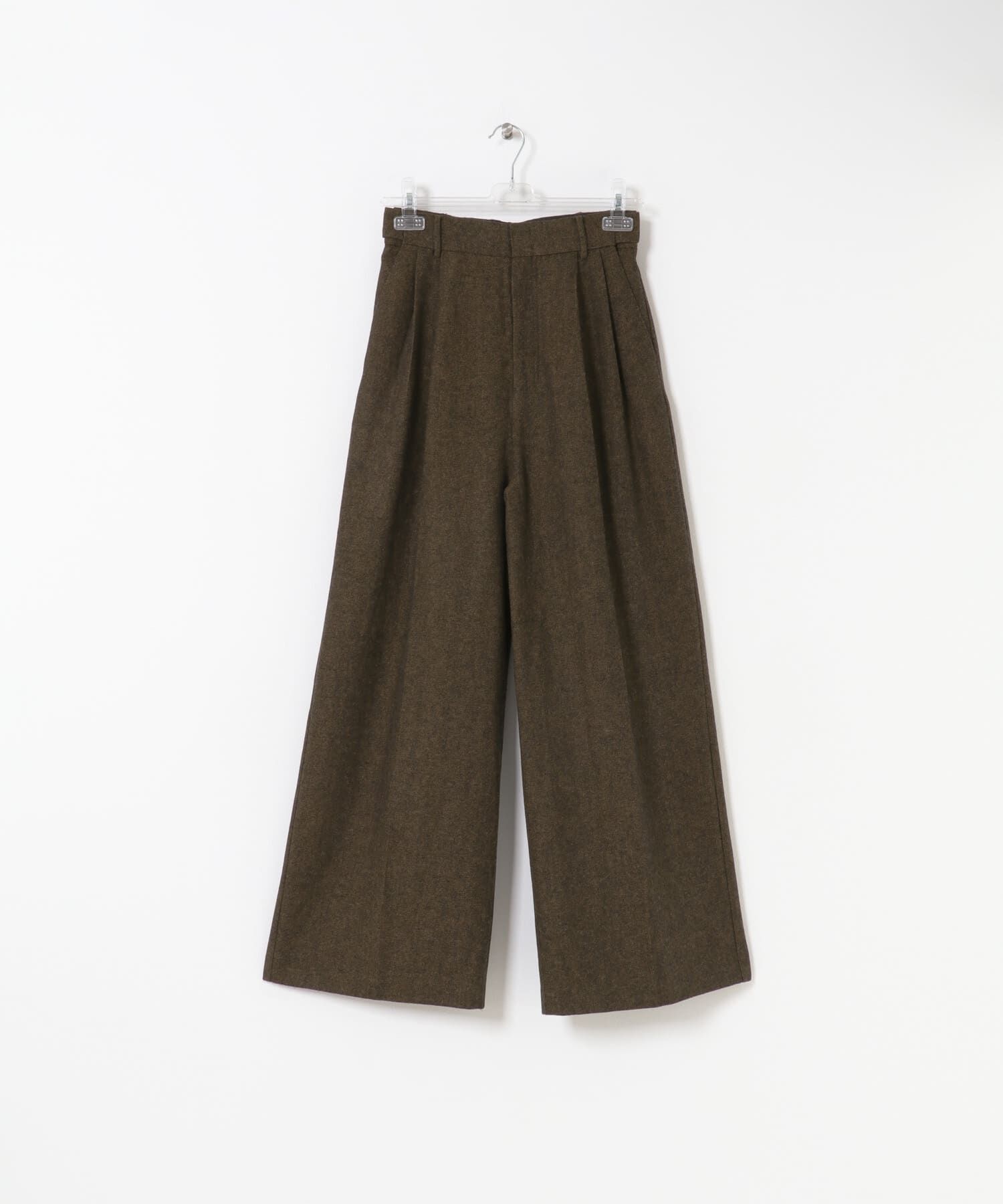 LAATO「straight wide tuck pants」|その他|キャメル