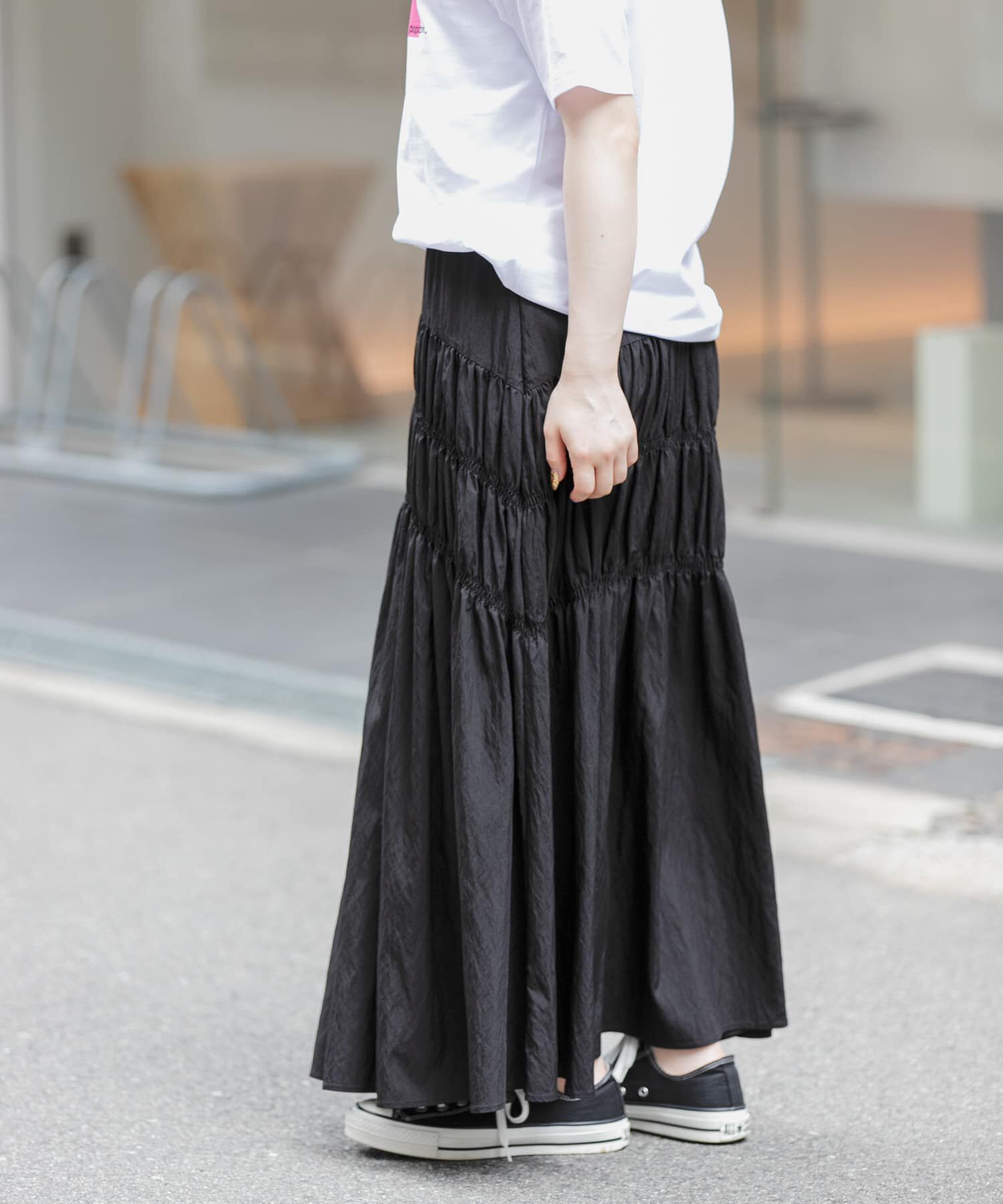 URBAN RESEARCH DOORS「FORK&SPOON　シャーリングスカート」|スカート|