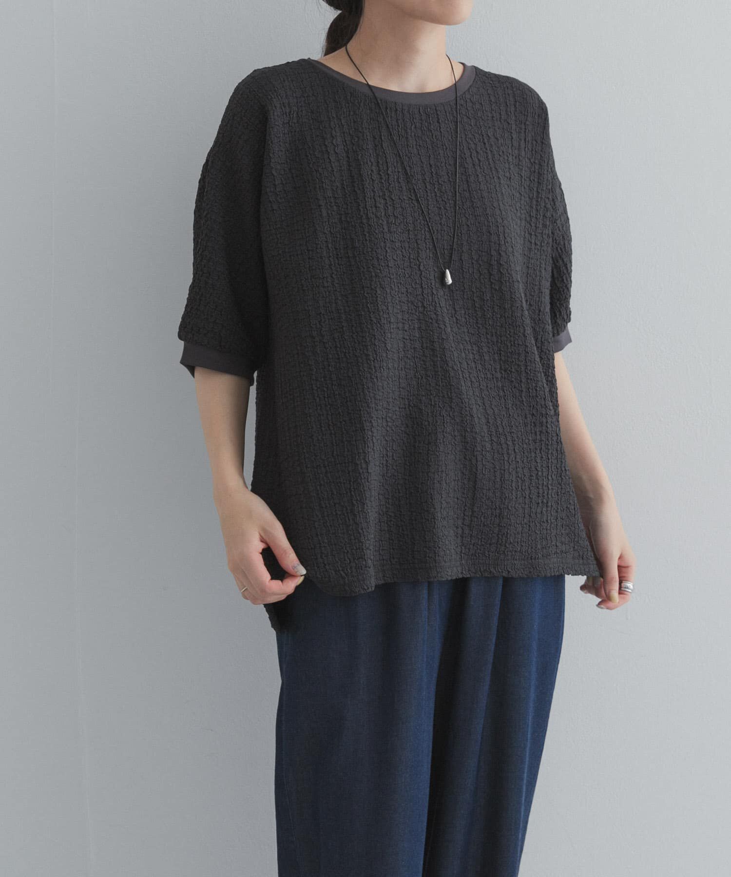 URBAN RESEARCH DOORS「ワッシャーカットドルマンプルオーバー」|Tシャツ・カットソー|