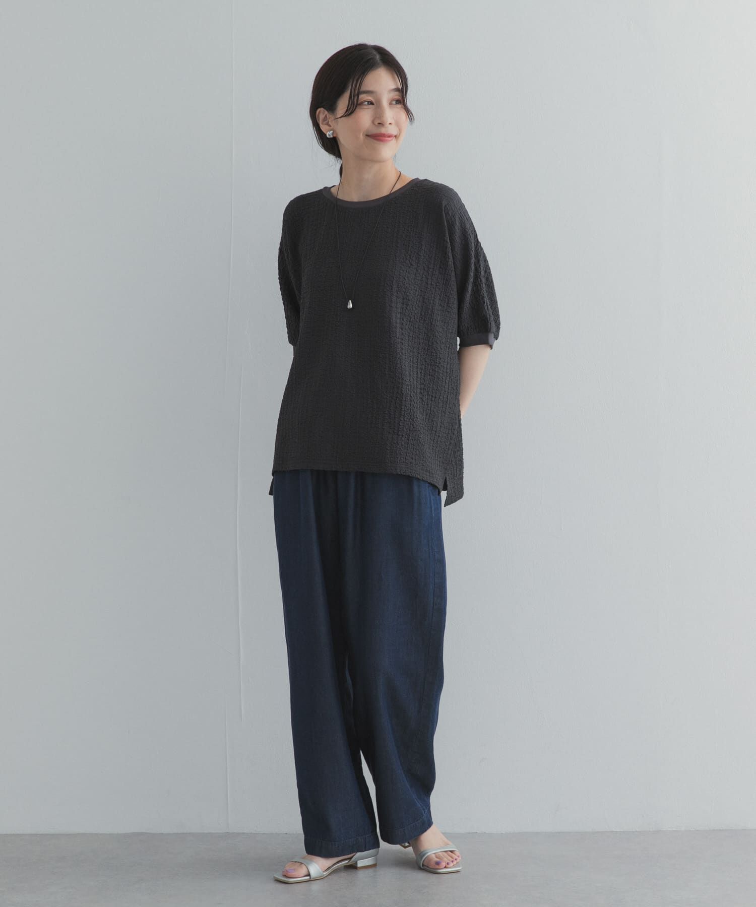 URBAN RESEARCH DOORS「ワッシャーカットドルマンプルオーバー」|Tシャツ・カットソー|