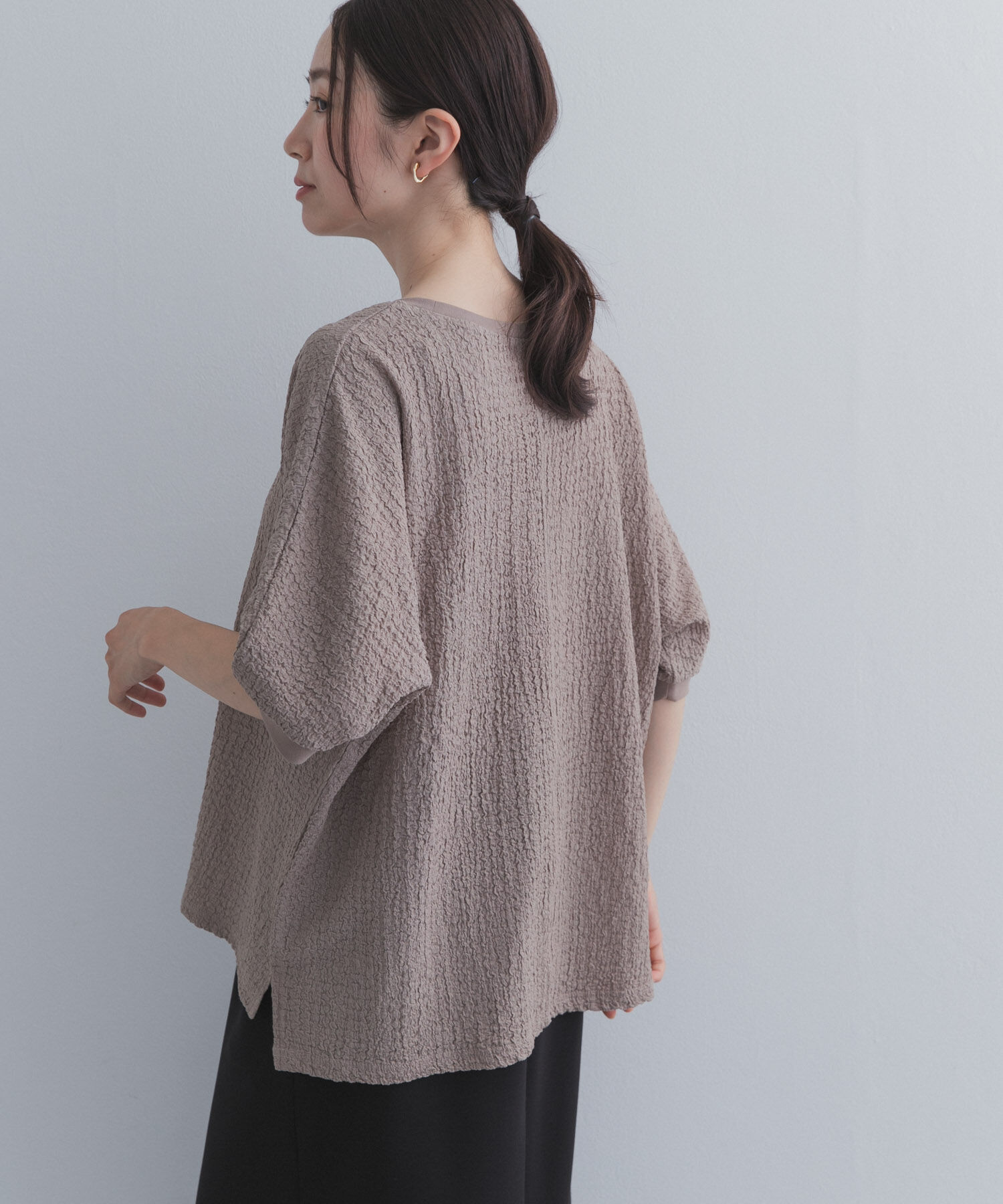 URBAN RESEARCH DOORS「ワッシャーカットドルマンプルオーバー」|Tシャツ・カットソー|