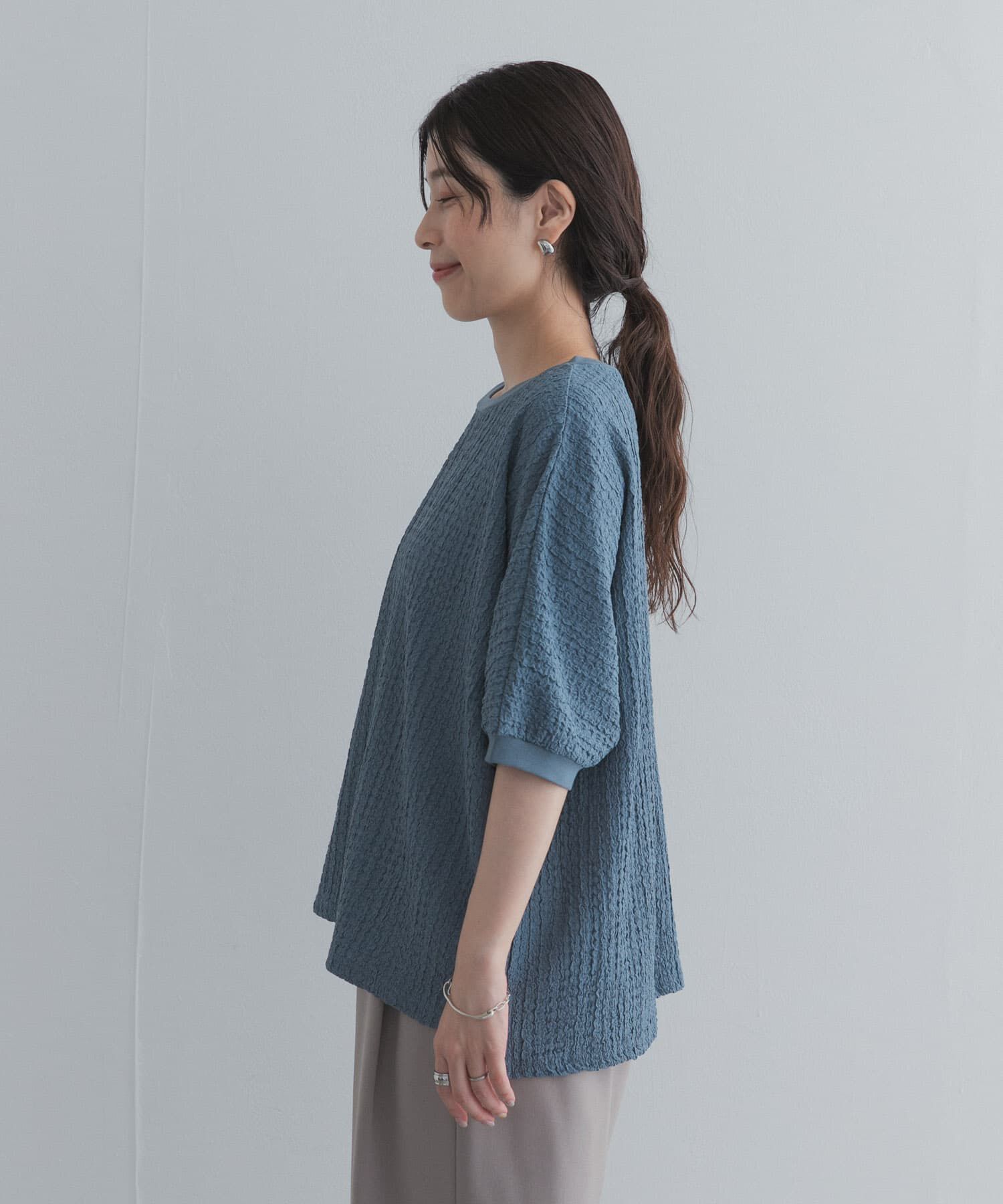 URBAN RESEARCH DOORS「ワッシャーカットドルマンプルオーバー」|Tシャツ・カットソー|