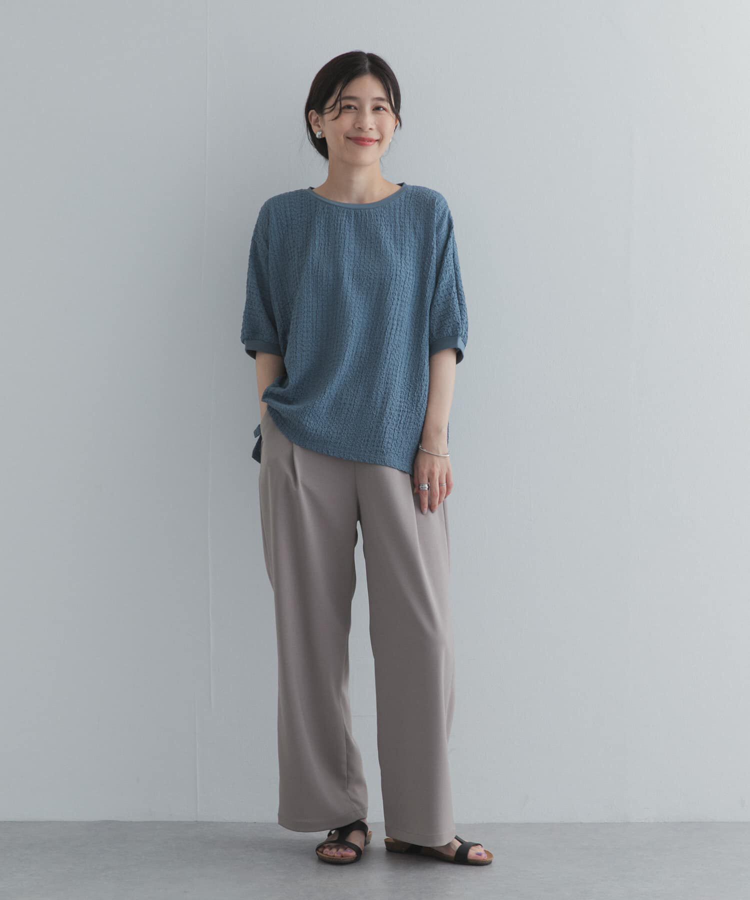 URBAN RESEARCH DOORS「ワッシャーカットドルマンプルオーバー」|Tシャツ・カットソー|