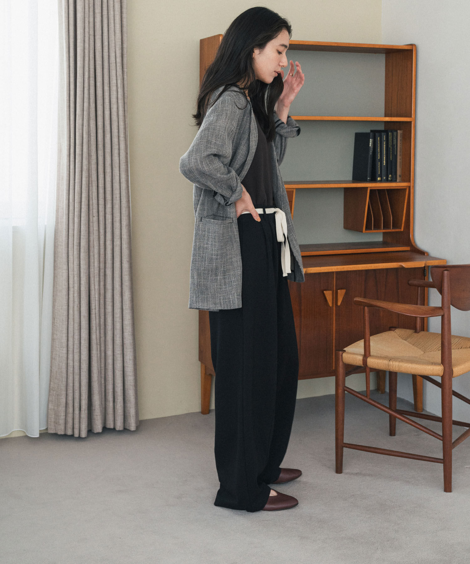 URBAN RESEARCH DOORS「ウエストリボンカットカーブパンツ」|その他|