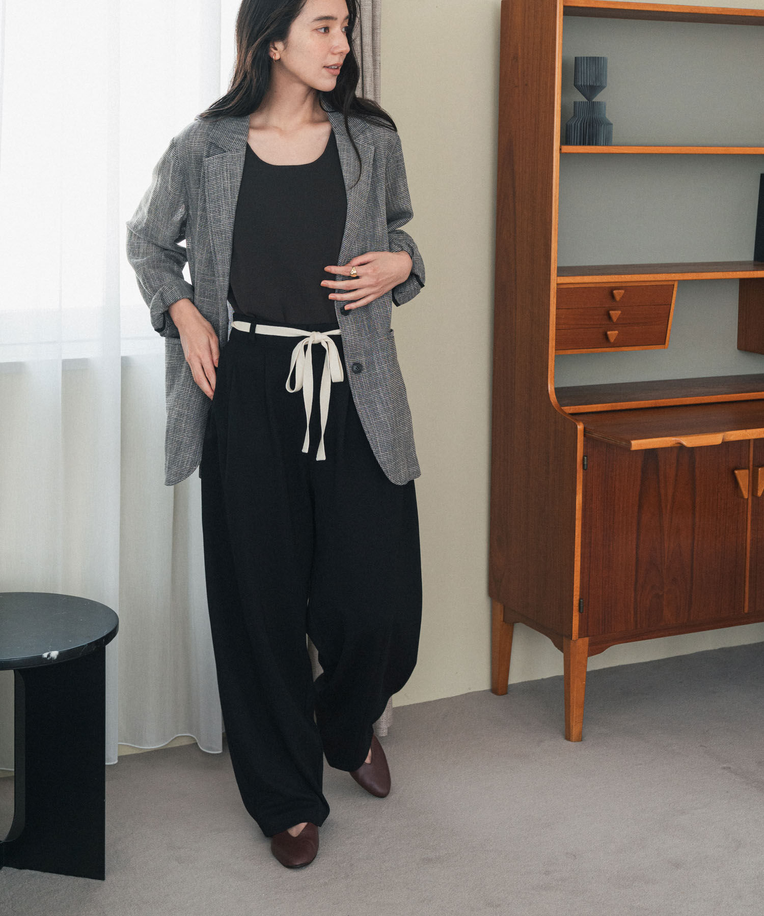 URBAN RESEARCH DOORS「ウエストリボンカットカーブパンツ」|その他|