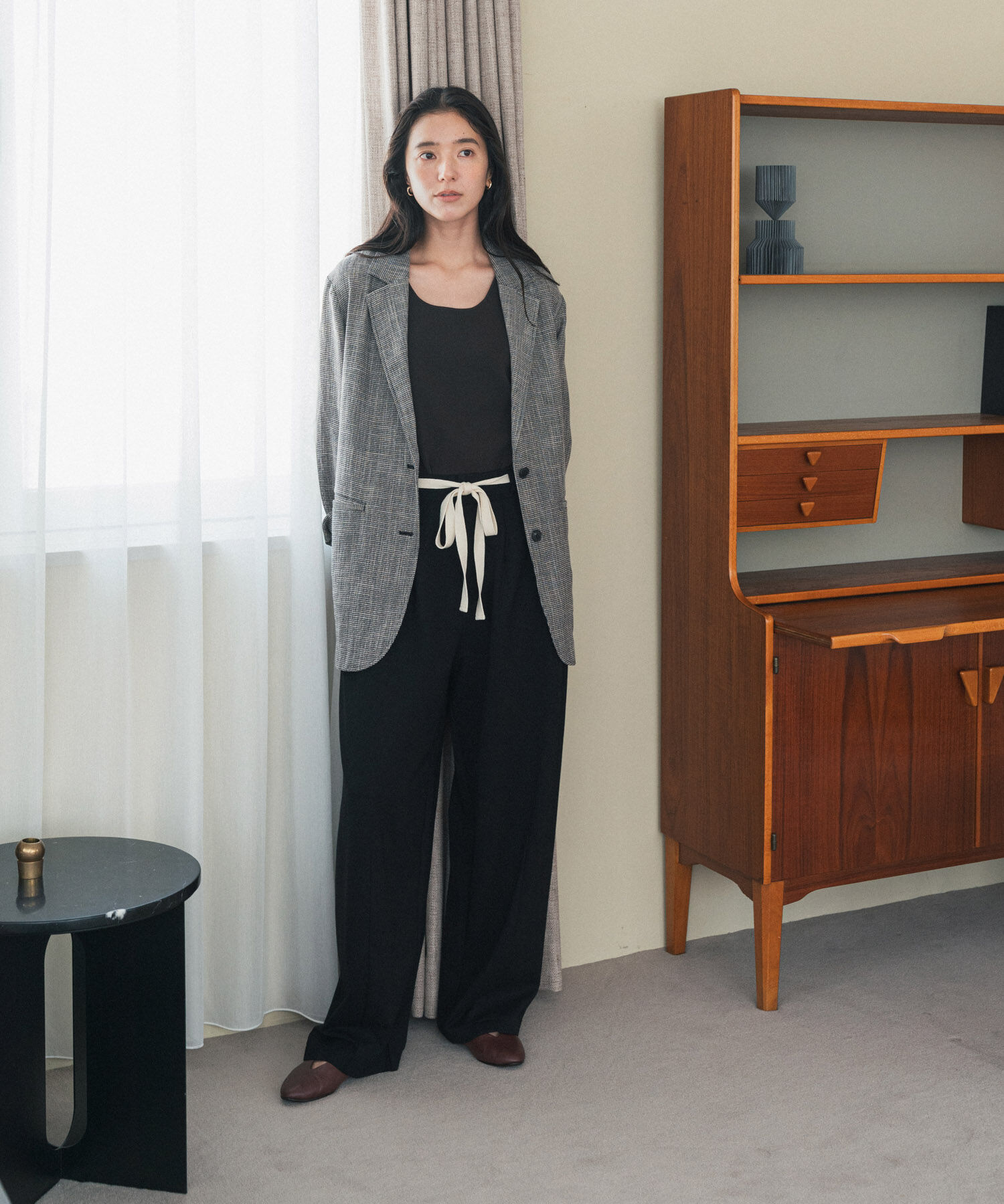 URBAN RESEARCH DOORS「ウエストリボンカットカーブパンツ」|その他|