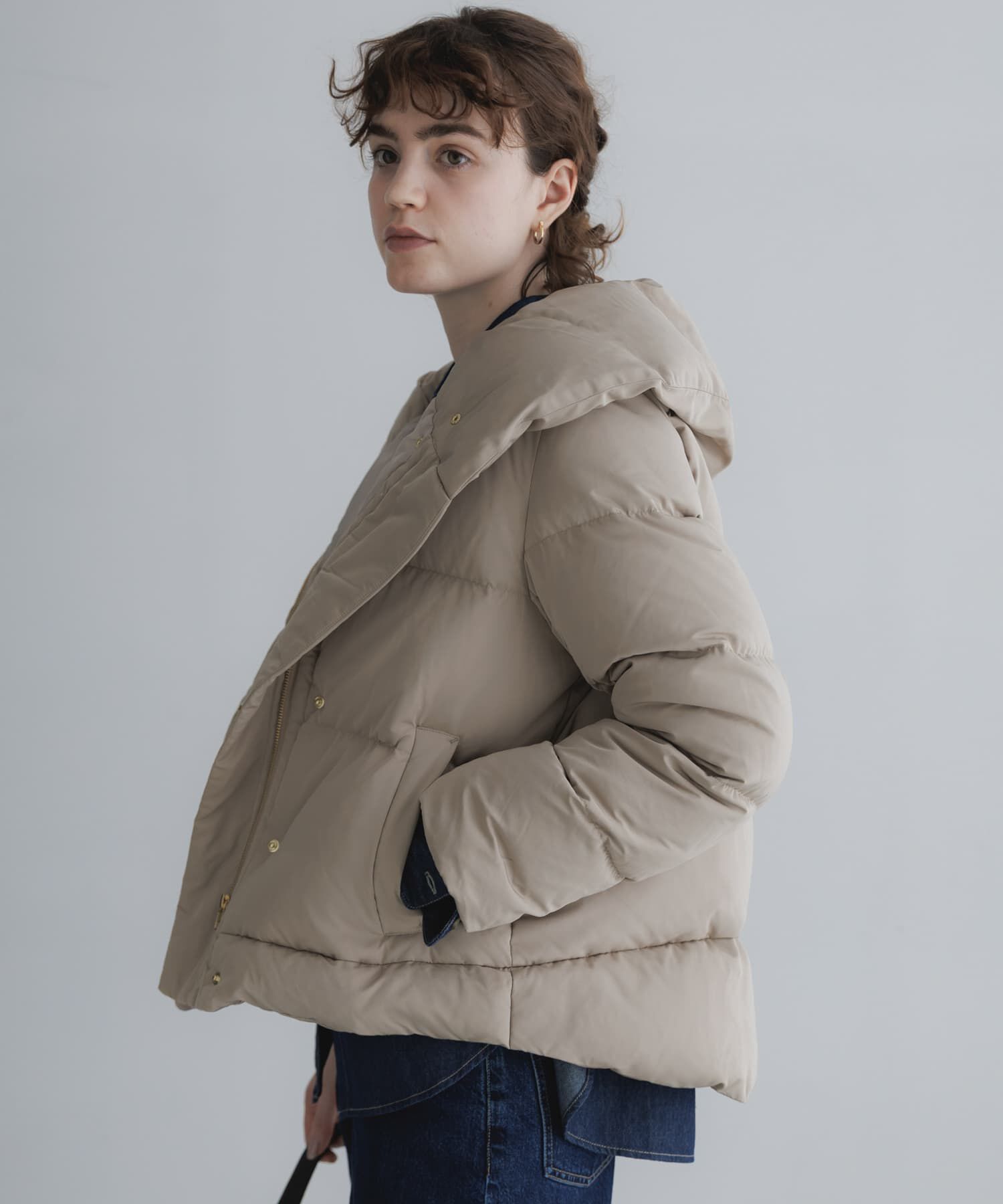 Sonny Label 「撥水ショールカラーミディダウンコート」|ダウン|
