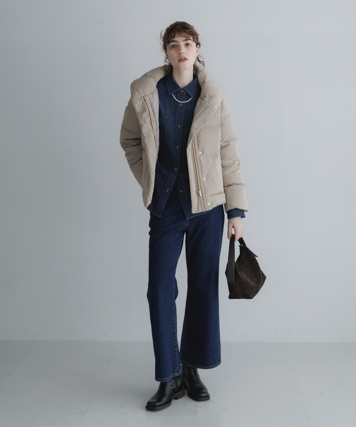 Sonny Label 「撥水ショールカラーミディダウンコート」|ダウン|