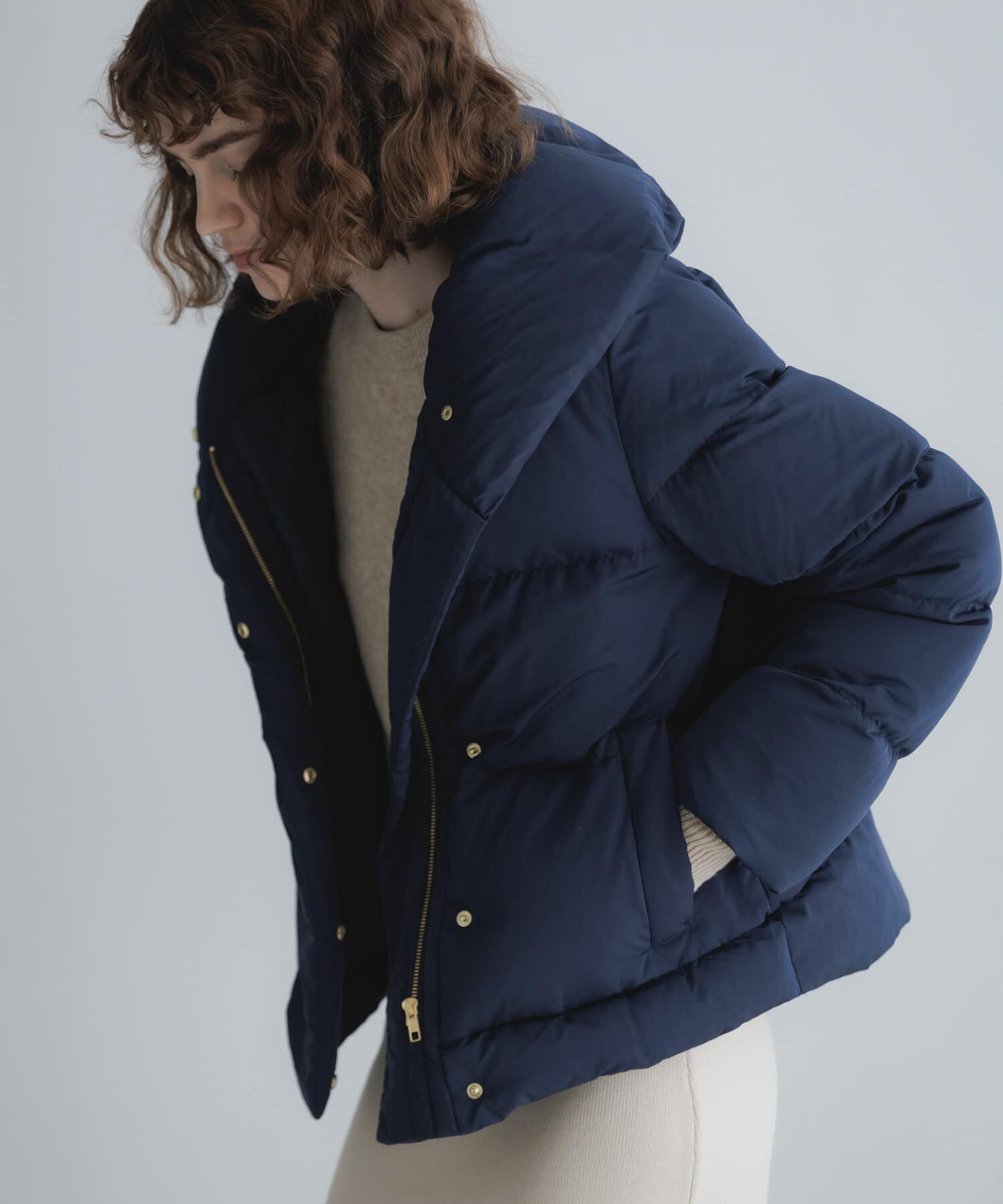 Sonny Label 「撥水ショールカラーミディダウンコート」|ダウン|