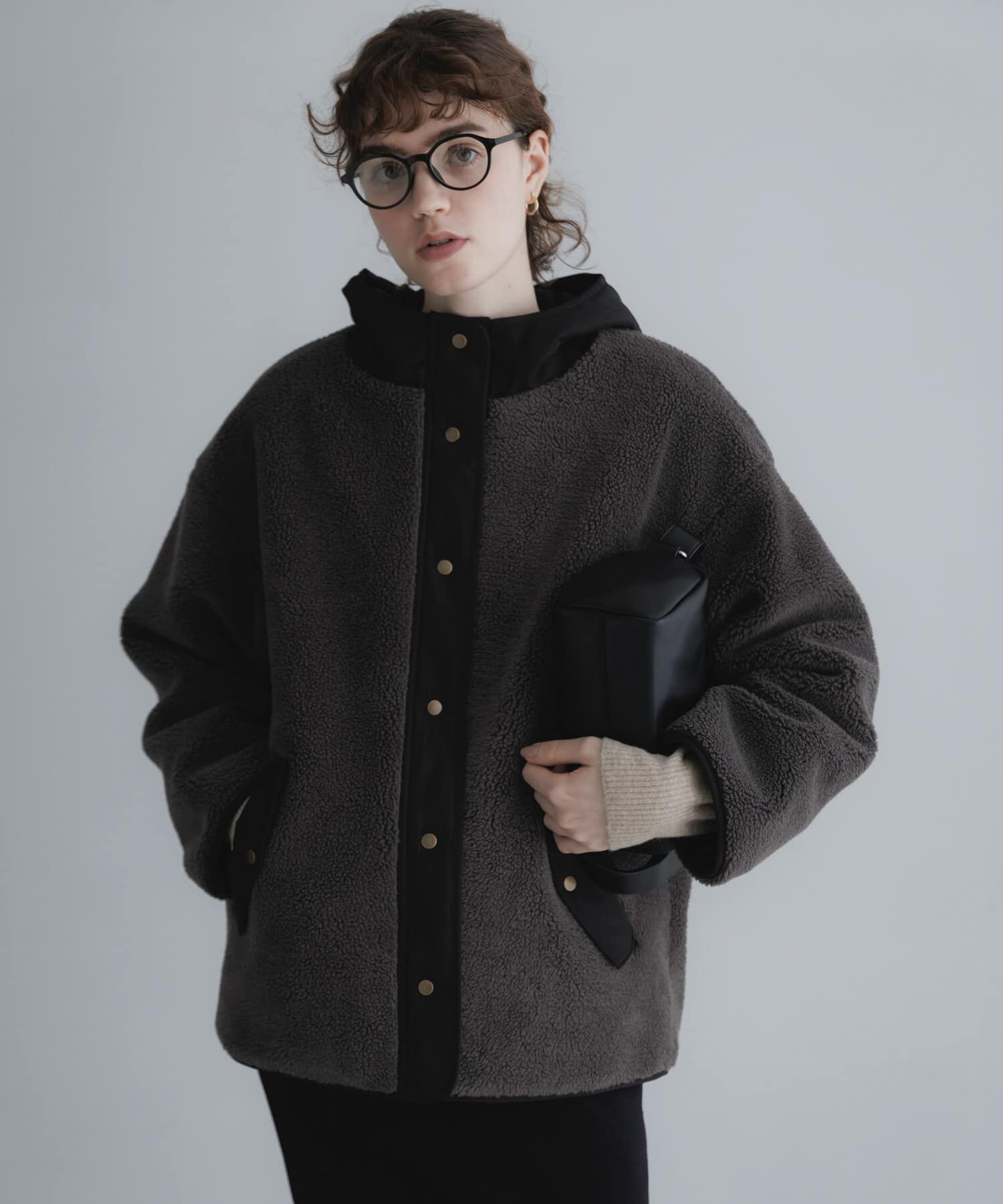 Sonny Label 「リバーシブルボア撥水ショートコート」|ダウン|