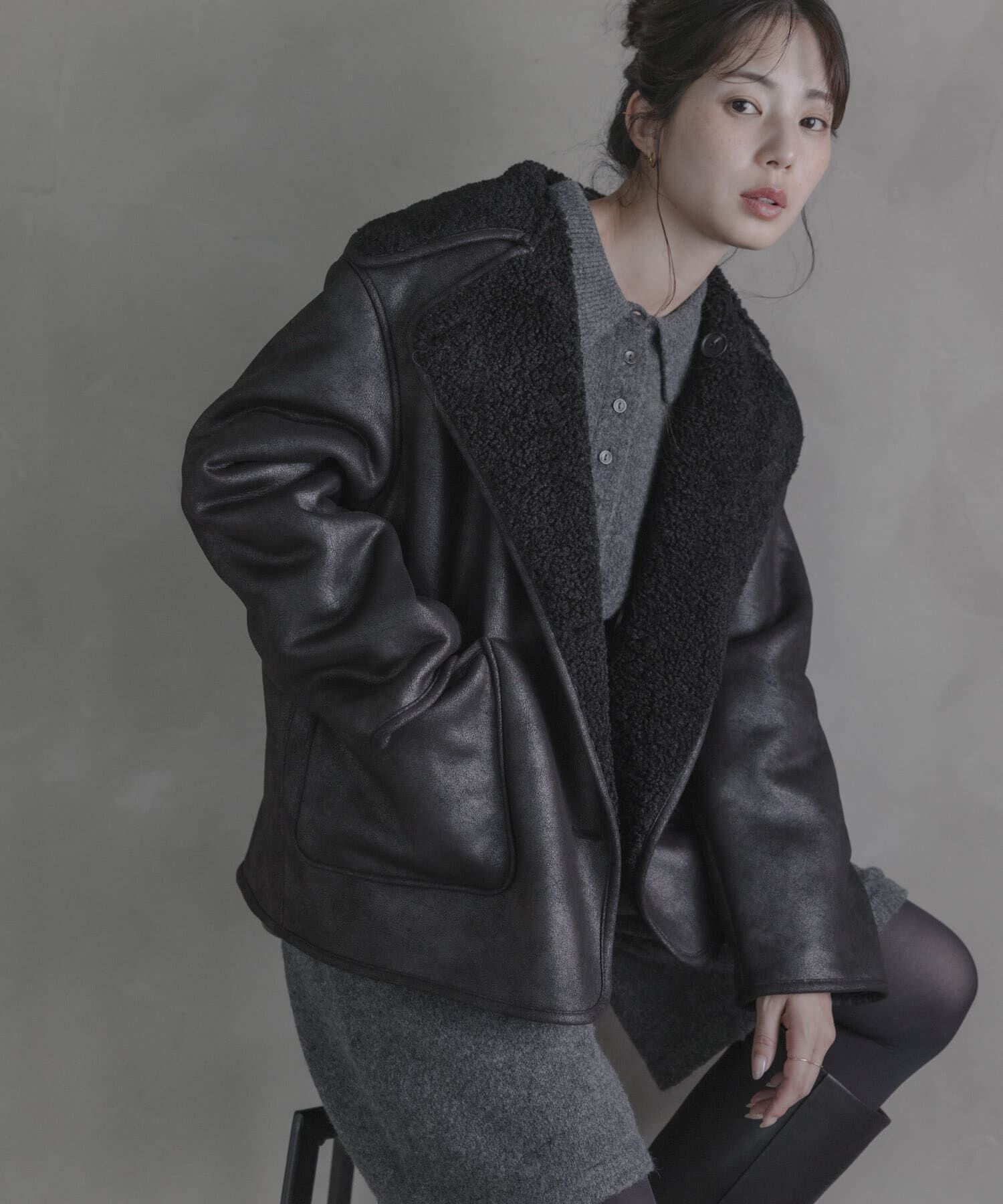 Sonny Label 「リバーシブルフェイクムートンボアコート」|その他|