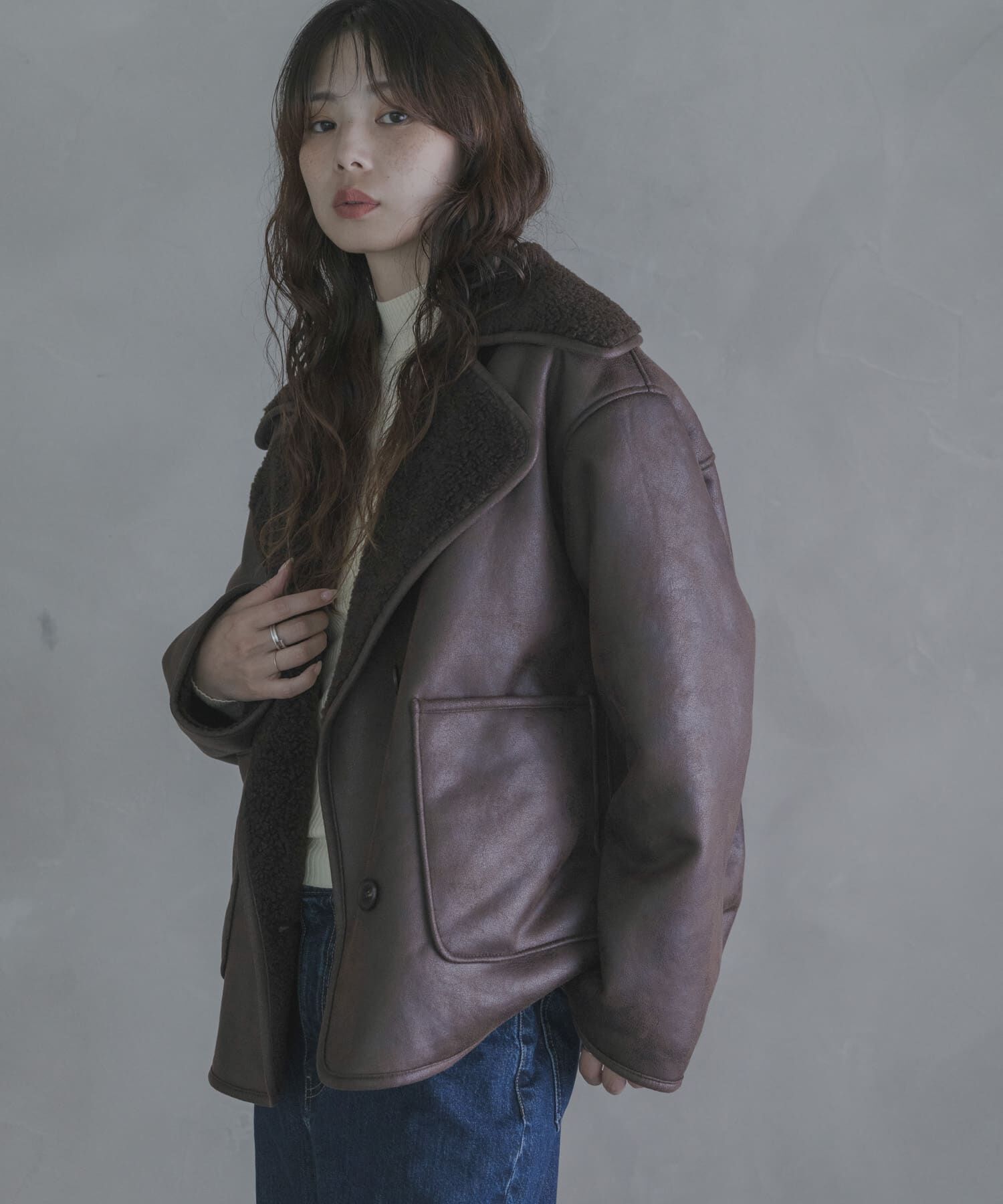 Sonny Label 「リバーシブルフェイクムートンボアコート」|その他|