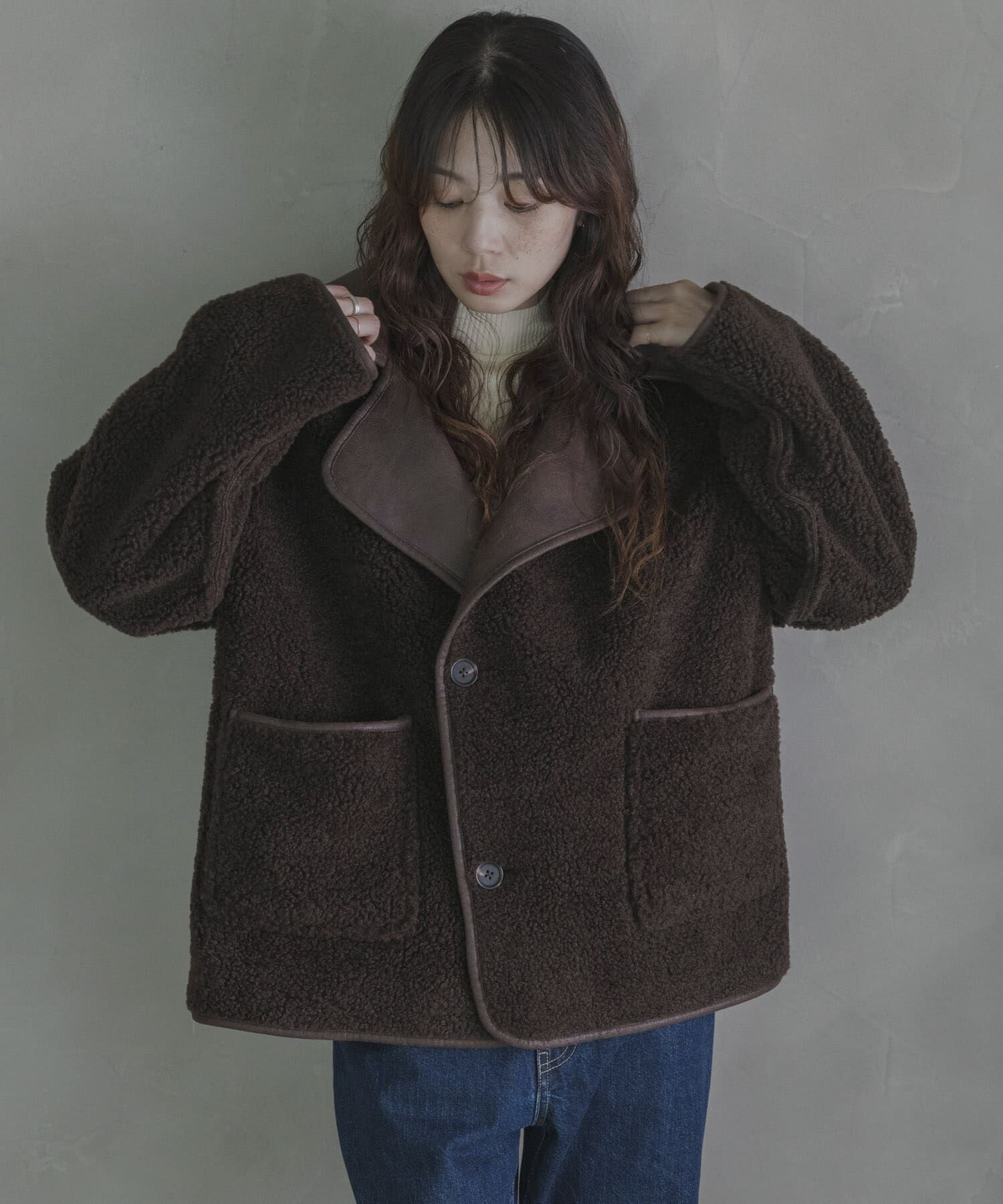 Sonny Label 「リバーシブルフェイクムートンボアコート」|その他|