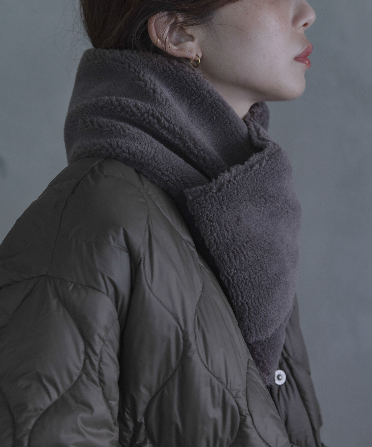 Sonny Label 「リバーシブルダウンマフラー」|マフラー|ブラック
