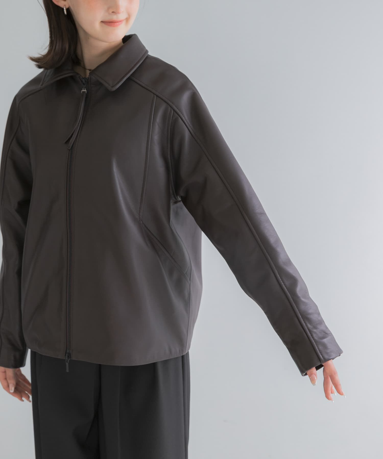 URBAN RESEARCH ROSSO「シープレザーzipブルゾン」|その他|