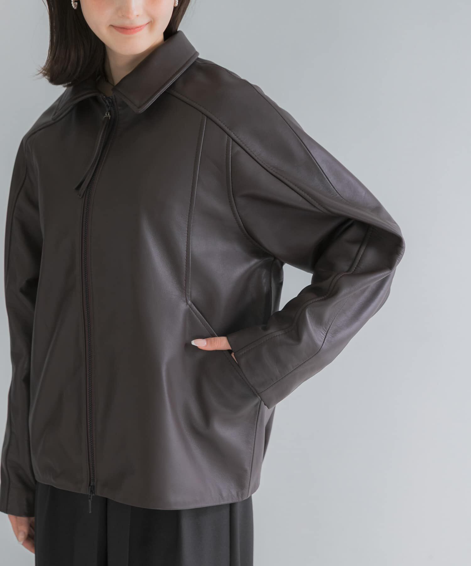 URBAN RESEARCH ROSSO「シープレザーzipブルゾン」|その他|