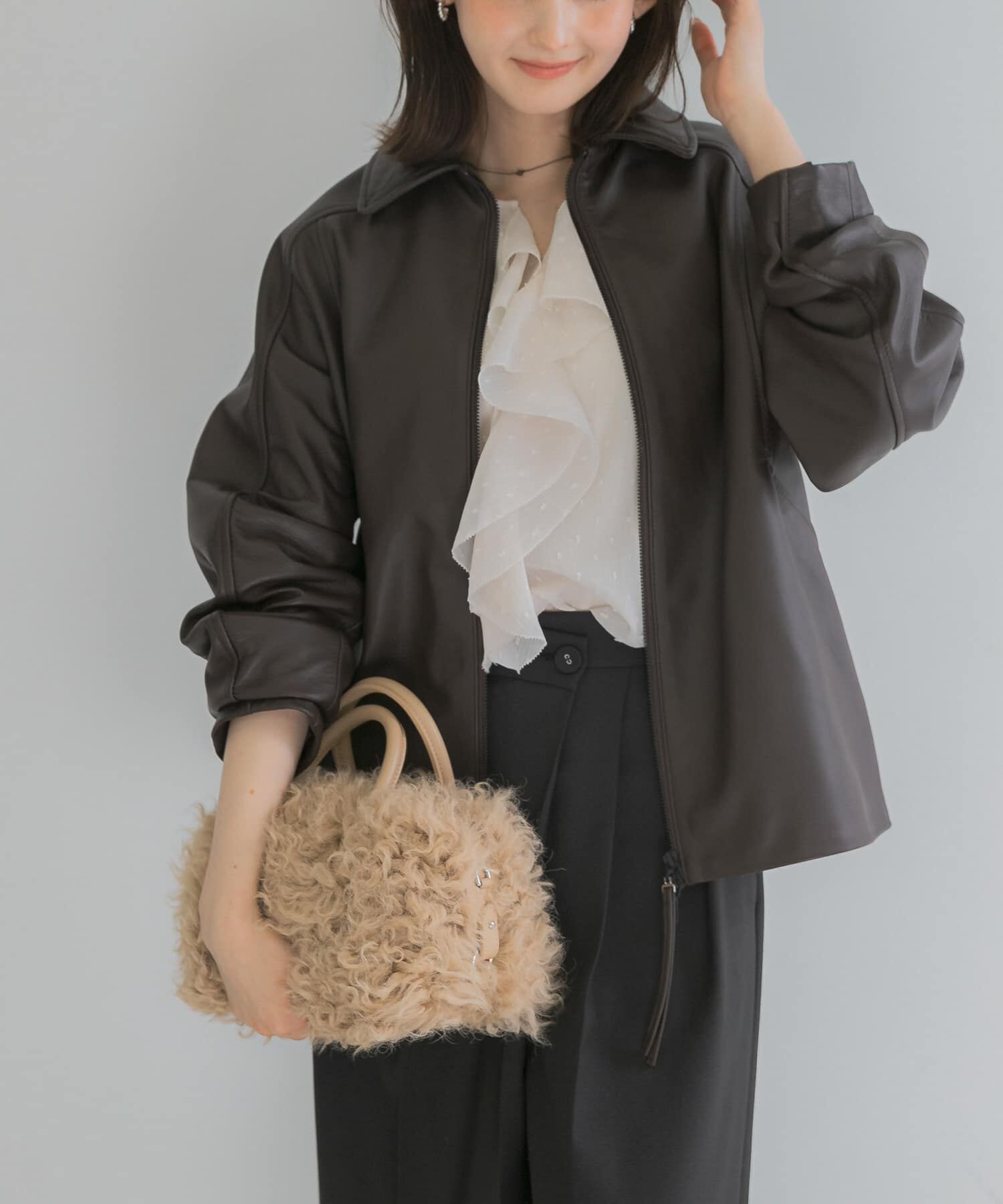 URBAN RESEARCH ROSSO「シープレザーzipブルゾン」|その他|