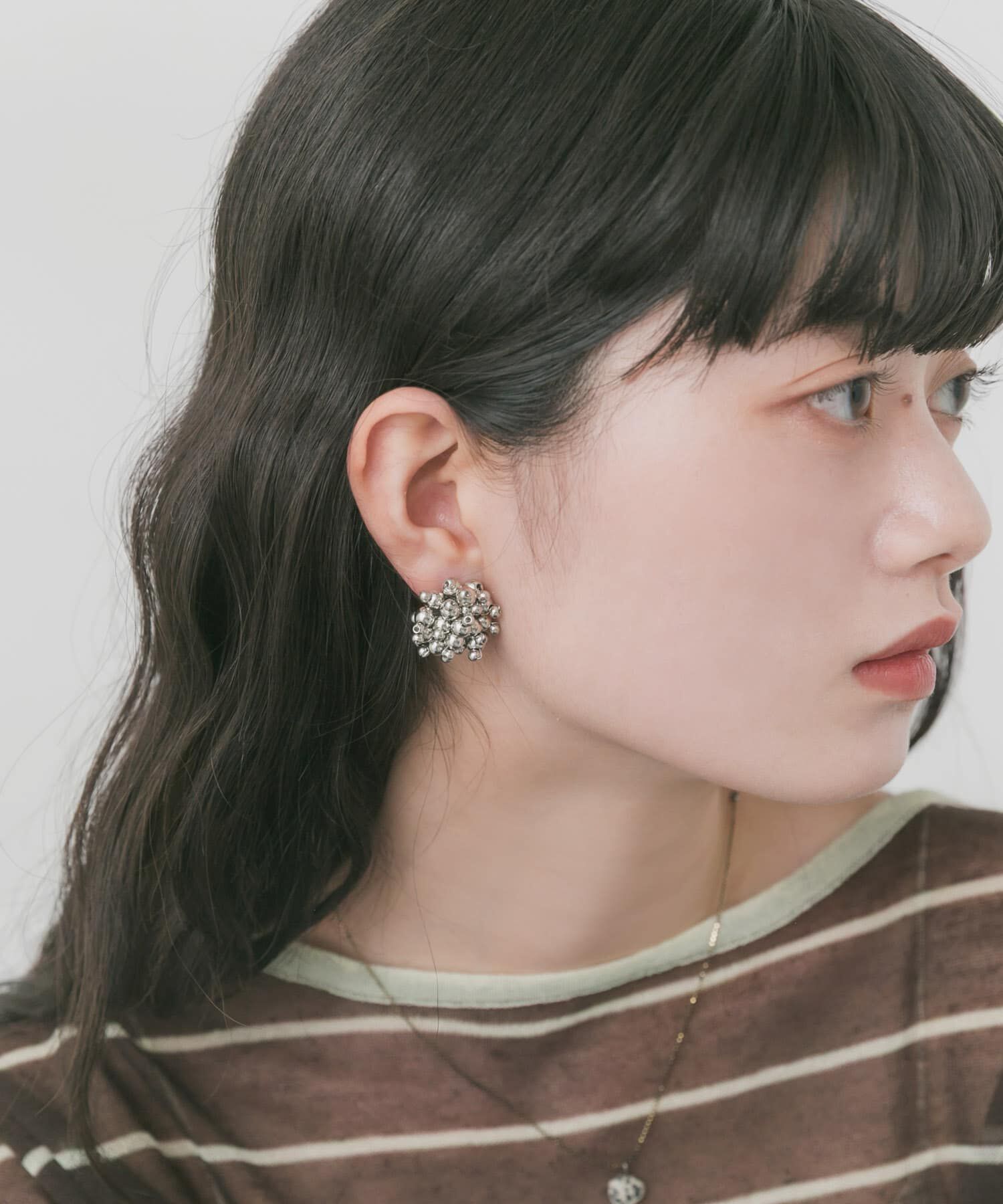 SMELLY「メタルビーズボリュームピアス」|ピアス|
