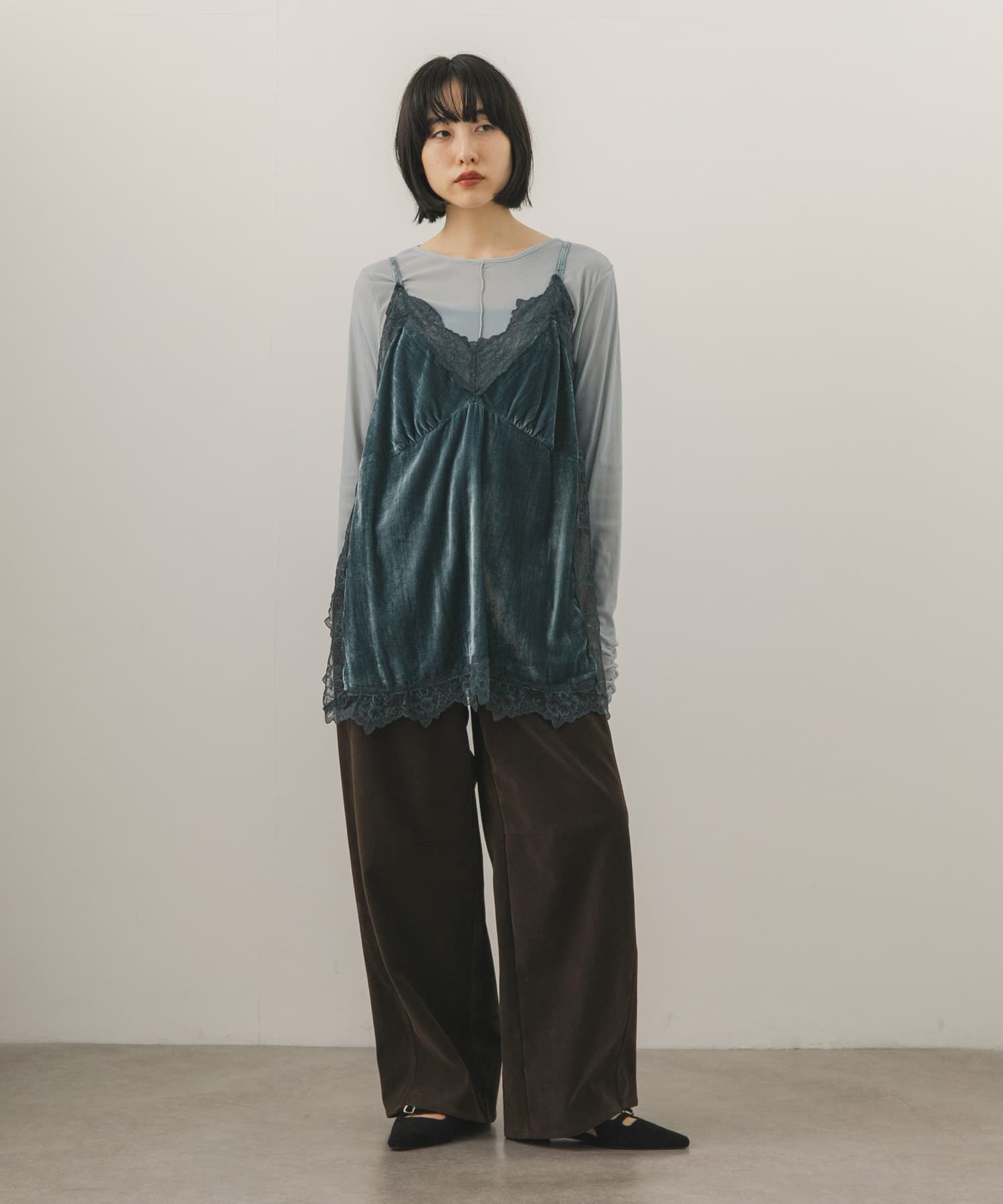  「サイドスリットシアーベロアTEE」|Tシャツ・カットソー|