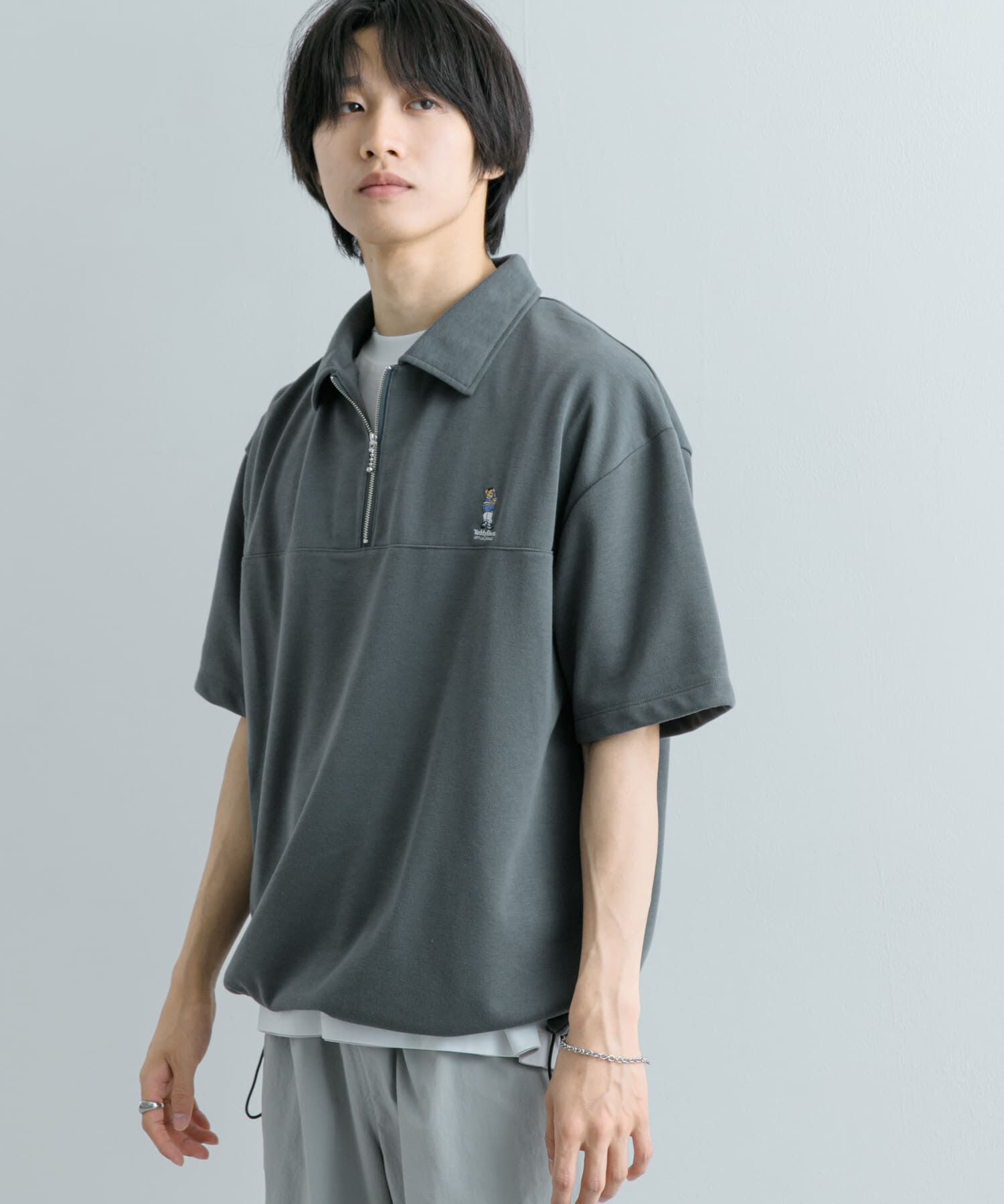 SENSE OF PLACE by URBAN RESEARCH「『別注』TeddyBear&times;SENSE OF PLACE　テディベアハーフZIPスウェット」|スウェット・ジャージ|