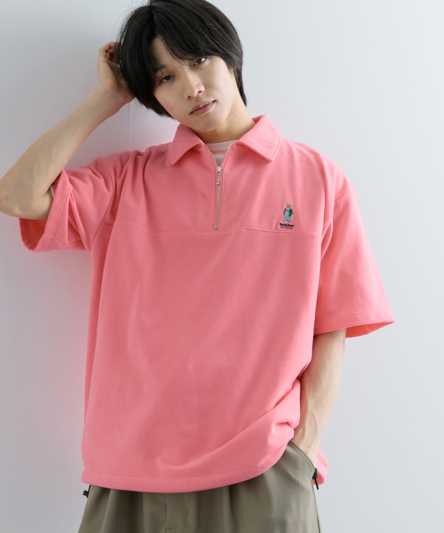 SENSE OF PLACE by URBAN RESEARCH「『別注』TeddyBear&times;SENSE OF PLACE　テディベアハーフZIPスウェット」|スウェット・ジャージ|